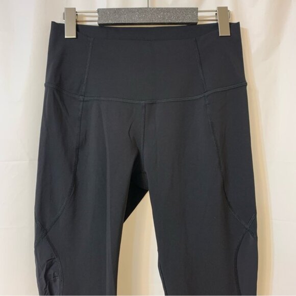 Lululemon Wunder Under High-Rise Tight 25" Chiffon Mesh Black Size 8 - Picture 5 of 8
